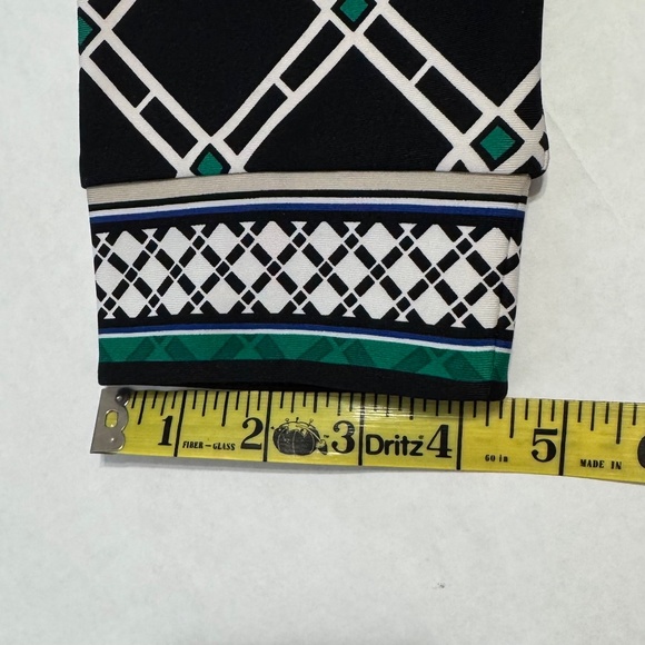 WHITE HOUSE BLACK MARKET Dress Black Plaid-Green Womans-3/4" sleeves-lined- sz 2 - Picture 4 of 11